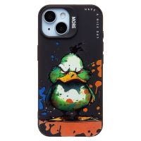 Чехол для Apple iPhone 15 силиконовый (рис. 335/утка) <черный> ― Оптовый PromiseMobile