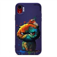 Чехол для Apple iPhone XR силиконовый (рис. 335/кот) <фиолетовый> ― Оптовый PromiseMobile