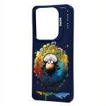 Чехол для Infinix Hot 40 (X6836), 40 Pro (X6837) силиконовый (рис. 335/овечка) <темно-синий>