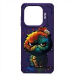 Чехол для Infinix Hot 40i (X6528B) силиконовый (рис. 335/кот) <фиолетовый>