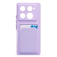 Чехол для Infinix Note 40 Pro (X6850) силиконовый с картхолдером №9 <светло-фиолетовый> ― Оптовый PromiseMobile
