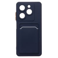 Чехол для Infinix Smart 8 (X6525), 8 Pro (X6525B), Tecno Spark 20 (KJ5), 20C (BG7n) силиконовый с картхолдером №9 <темно-синий> ― Оптовый PromiseMobile