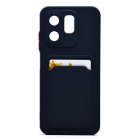 Чехол для Infinix Smart 9 (X6532) силиконовый с картхолдером №9 <темно-синий> ― Оптовый PromiseMobile