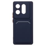 Чехол для Infinix Zero 30 5G (X6731) силиконовый с картхолдером №9 <темно-синий>