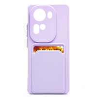 Чехол для Oppo Reno 11 силиконовый с картхолдером №9 <светло-фиолетовый> ― Оптовый PromiseMobile