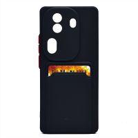 Чехол для Oppo Reno 11 Pro силиконовый с картхолдером №9 <черный> ― Оптовый PromiseMobile