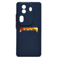 Чехол для Oppo Reno 11 Pro силиконовый с картхолдером №9 <темно-синий> ― Оптовый PromiseMobile