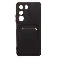 Чехол для Realme C71 (RMX5303) силиконовый с картхолдером №9 <черный> ― Оптовый PromiseMobile