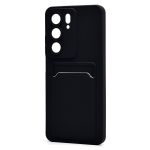 Чехол для Realme C75 (RMX3941) силиконовый с картхолдером №9 <черный>
