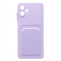 Чехол для Samsung SM-A065F (Galaxy A06) силиконовый с картхолдером №9 <светло-фиолетовый> ― Оптовый PromiseMobile