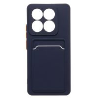 Чехол для Xiaomi 14T (2406APNFAG) силиконовый с картхолдером №9 <темно-синий> ― Оптовый PromiseMobile