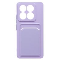 Чехол для Xiaomi 14T (2406APNFAG) силиконовый с картхолдером №9 <светло-фиолетовый> ― Оптовый PromiseMobile