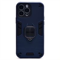Чехол для Apple iPhone 13 Pro Max силиконовый противоударный с кольцом <синий> ― Оптовый PromiseMobile