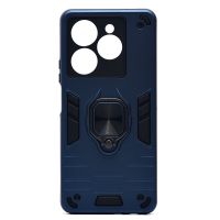 Чехол для Infinix Hot 40i (X6528B) силиконовый противоударный с кольцом <синий> ― Оптовый PromiseMobile