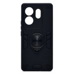 Чехол для Infinix Zero 30 (X6731B) силиконовый противоударный с кольцом <черный>