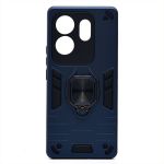 Чехол для Infinix Zero 30 (X6731B) силиконовый противоударный с кольцом <синий>
