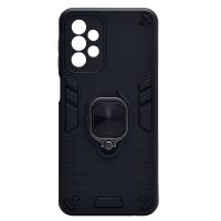 Чехол для Samsung SM-A235F (Galaxy A23) силиконовый противоударный с кольцом <черный> ― Оптовый PromiseMobile
