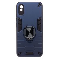 Чехол для Xiaomi Redmi 9A силиконовый противоударный с кольцом <синий> ― Оптовый PromiseMobile