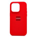 Чехол для Apple iPhone 14 Pro силиконовый Soft Touch MagSafe (анимация работает) <красный> (премиум)