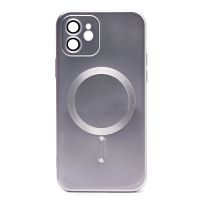 Чехол для Apple iPhone 12 силиконовый Matte MagSafe <титановый> ― Оптовый PromiseMobile