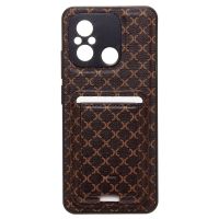 Чехол для Xiaomi Poco C55 (22127PC95I), Redmi 12C (22120RN86G) силиконовый с картхолдером №8 <коричневый> ― Оптовый PromiseMobile