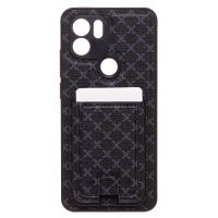 Чехол для Xiaomi Redmi A1 (220733SG), A1+ (220733SFG), Poco C50 силиконовый с картхолдером №8 <черный> ― Оптовый PromiseMobile