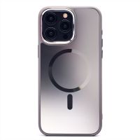 Чехол для Apple iPhone 15 Pro Max силиконовый BIG D MagSafe <серебристо-титановый> ― Оптовый PromiseMobile