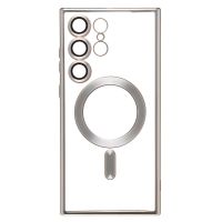 Чехол для Samsung SM-S918B (Galaxy S23 Ultra) силиконовый MagSafe №7 <серебристый> ― Оптовый PromiseMobile