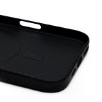 Чехол для Apple iPhone 16 Pro силиконовый Carbon MagSafe <черный>