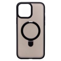 Чехол для Apple iPhone 12 Pro Max силиконовый MagSafe с подставкой <черный> ― Оптовый PromiseMobile