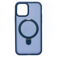 Чехол для Apple iPhone 12, iPhone 12 Pro силиконовый MagSafe с подставкой <синий> ― Оптовый PromiseMobile
