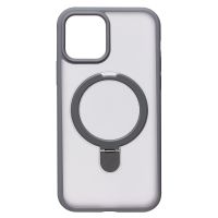 Чехол для Apple iPhone 12, iPhone 12 Pro силиконовый MagSafe с подставкой <серый> ― Оптовый PromiseMobile