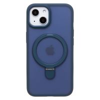 Чехол для Apple iPhone 13 силиконовый MagSafe с подставкой <синий> ― Оптовый PromiseMobile