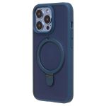 Чехол для Apple iPhone 13 Pro силиконовый MagSafe с подставкой <синий>