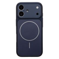 Чехол для Apple iPhone 17 силиконовый со стеклянной вставкой AG-Glass <темно-синий> ― Оптовый PromiseMobile