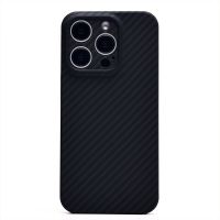 Чехол для Apple iPhone 15 Pro пластиковый MagSafe POSH KEVLAR закрытая камера <черный> ― Оптовый PromiseMobile