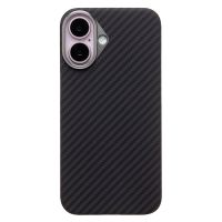 Чехол для Apple iPhone 16 пластиковый MagSafe POSH KEVLAR <черный> ― Оптовый PromiseMobile