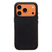 Чехол для Apple iPhone 17 Pro натуральная кожа зернистая MagSafe <черный> ― Оптовый PromiseMobile