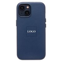 Чехол для Apple iPhone 15 экокожа MagSafe <темно-синий> (премиум) ― Оптовый PromiseMobile