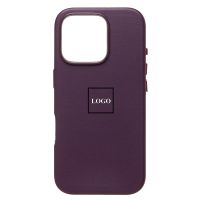 Чехол для Apple iPhone 16 Pro экокожа MagSafe <пурпурный> (премиум) ― Оптовый PromiseMobile