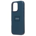Чехол для Apple iPhone 16 Pro экокожа MagSafe <темно-синий> (премиум)