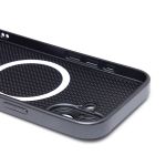 Чехол для Apple iPhone 16 силиконовый MagSafe Glass <черный> (премиум)