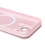 Чехол для Apple iPhone 16 Pro силиконовый MagSafe Glass <светло-розовый> (премиум)
