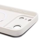 Чехол для Apple iPhone 17 Pro Max силиконовый MagSafe Glass <белый> (премиум)