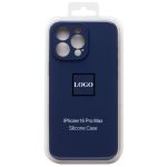 Чехол для Apple iPhone 16 Pro Max силиконовый Soft Touch <темно-синий> (премиум)