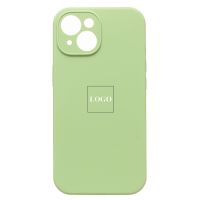 Чехол для Apple iPhone 15 силиконовый Soft Touch с закрытой камерой <зеленый> (премиум) ― Оптовый PromiseMobile