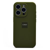 Чехол для Apple iPhone 15 Pro силиконовый Soft Touch с закрытой камерой <темно-зеленый> (премиум) ― Оптовый PromiseMobile