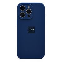 Чехол для Apple iPhone 15 Pro Max силиконовый Soft Touch с закрытой камерой <темно-синий> (премиум) ― Оптовый PromiseMobile