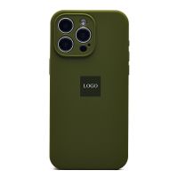 Чехол для Apple iPhone 15 Pro Max силиконовый Soft Touch с закрытой камерой <темно-зеленый> (премиум) ― Оптовый PromiseMobile