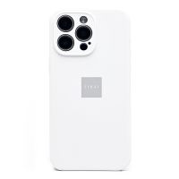 Чехол для Apple iPhone 15 Pro Max силиконовый Soft Touch с закрытой камерой <белый> (премиум) ― Оптовый PromiseMobile